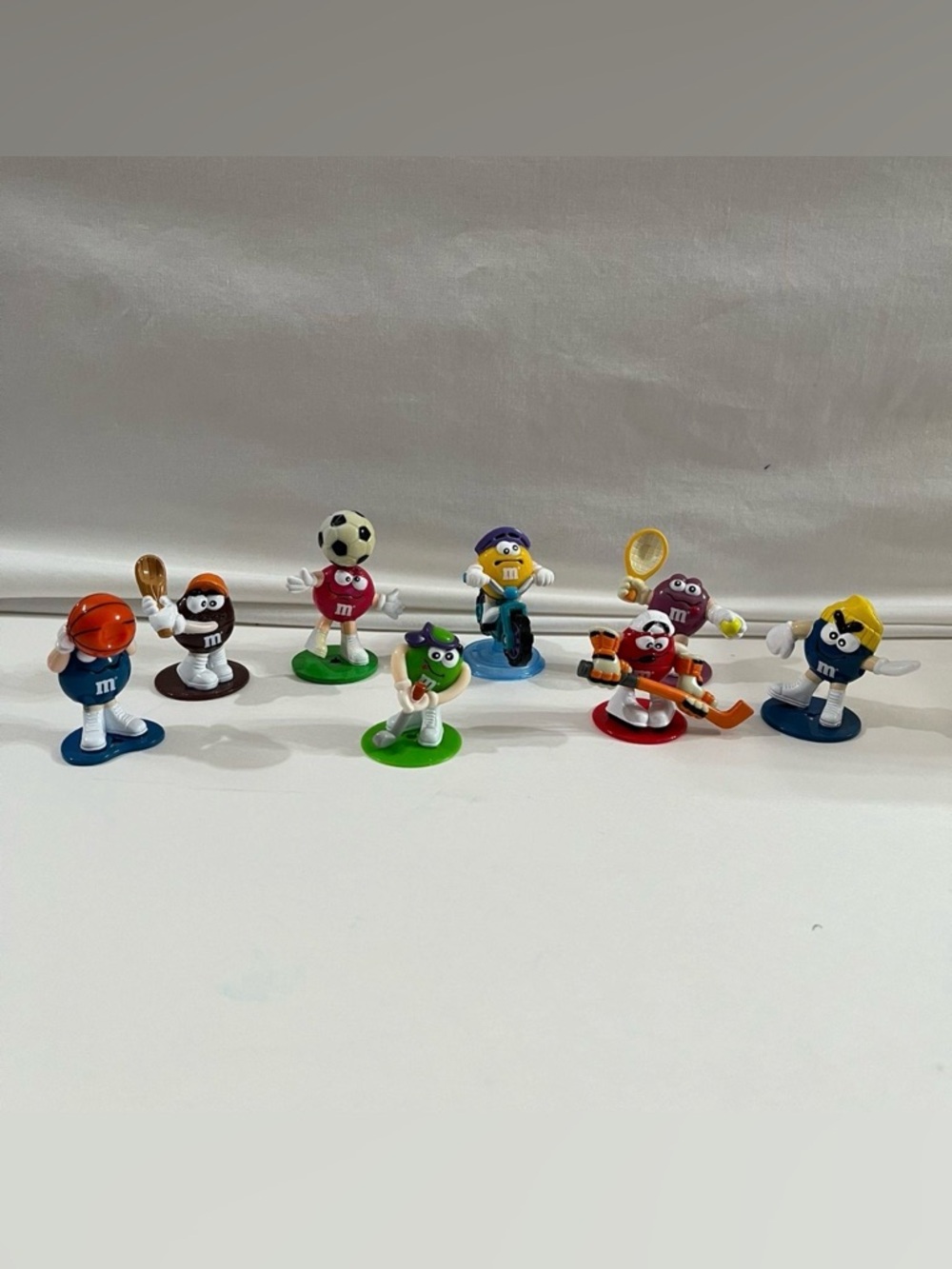M&M'S Sports Character Figures - Red, Blue, Green, Yellow, Purple, Brown, Orange